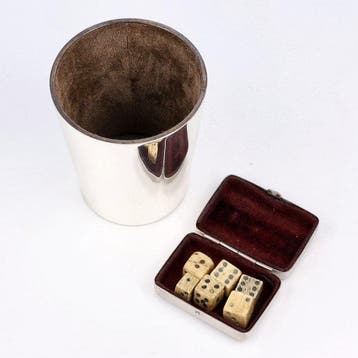 Dobbelsteen beker - Beker - .925 zilver