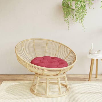 vidaXL Zitkussen rond Ø 60x11 cm oxford stof wijnrood, Huis en Inrichting, Woonaccessoires | Kussens, Verzenden, Nieuw