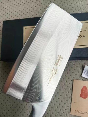 Keukenmes - Cleaver - Staal, Hout - Japan