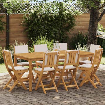 vidaXL Bistrostoelen voor buiten 8 st Crèmewit Massief, Tuin en Terras, Tuinstoelen, Verzenden, Nieuw