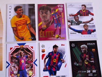 Panini - 9 Tarjetas y Cromos Lamine Yamal + Billete Oficial