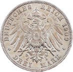 Duitsland, keizerrijk Wilhelm II. 3 Mark 1909 / Württemberg