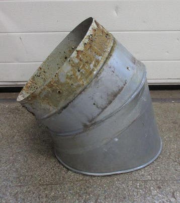 Afzuigkap bocht ø30cm, 45 graden