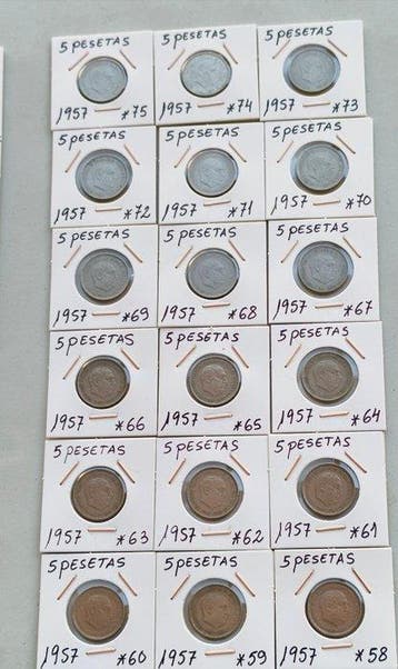 Spanje. Peseta 1937-1998 (Zonder minimumprijs)