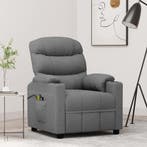 vidaXL Massagestoel elektrisch stof lichtgrijs, Verzenden