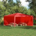 vidaXL Party Tent Zijwand 2 pcs Rood 400 x 195 cm PE en, Verzenden