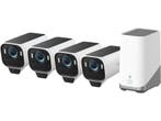 Eufy EufyCam S3 Pro - Bewakingscamera 4K - 4-pack + HomeBase, Audio, Tv en Foto, Videobewaking, Verzenden, Zo goed als nieuw