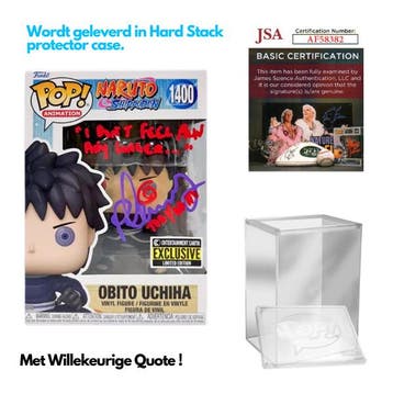 Gesigneerde Funko Pop! Naruto  Obito Uchiha 1400 EE  + Quote, Verzenden, Nieuw