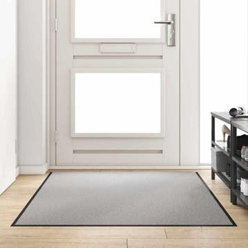 vidaXL Deurmat Grijs en Zwart 120 x 180 cm 100% Polyamide, Verzenden