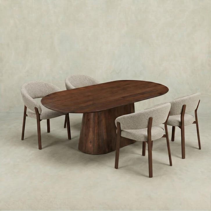 Mangohouten Eettafel Mick capsule bruin 180×90 cm, Maison & Meubles, Tables | Tables à manger, Envoi