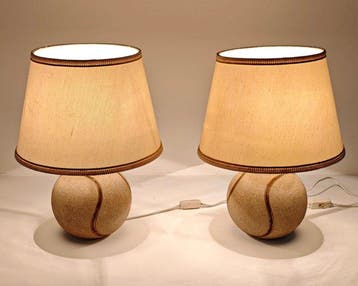 Ugo Zaccagnini - Lampe de table (2) - Céramique, Pierre -