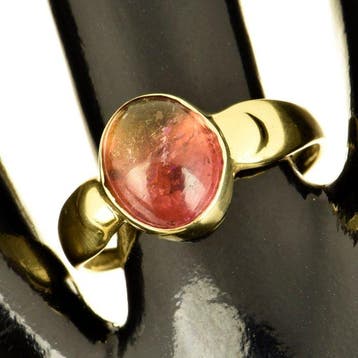 Ring - 18 karaat Geel goud Saffier, Bijoux, Sacs & Beauté, Bagues