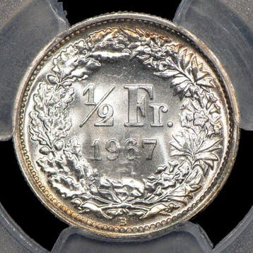 Zwitserland. 1/2 Franc 1967 B - Bern - PCGS - MS 67 (Zonder