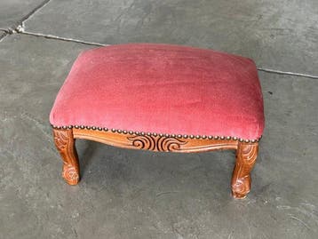 Voetbankje - Hout, Textiel - Voetsteun Louis XV