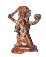Oud bronzen beeldje van Shiva, hindoeïsme, 479 g, 13 cm -