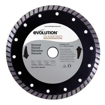 Evolution 185mm Diamantblad voor Steenzagen - Turbo Segmente, Verzenden, Nieuw