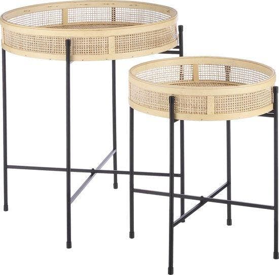 2dekans | Mica Decorations Leandro Bijzettafel - Set van 2 -, Maison & Meubles, Tables | Tables d'appoint, Enlèvement ou Envoi