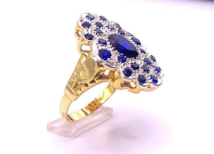 Sans prix de réserve - Bague - 9 carats Or jaune, Argent, Handtassen en Accessoires, Ringen