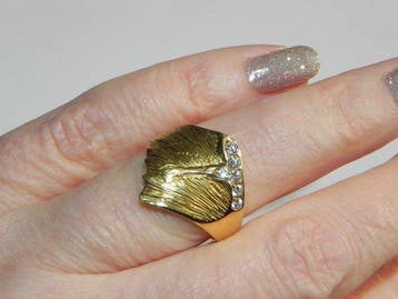 Ring - 18 karaat Geel goud Diamant (Natuurlijk), Nieuw