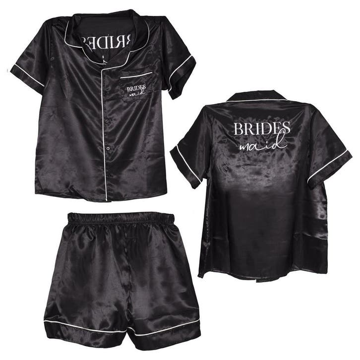 Zwarte Pyjama Bridesmaid Maat M, Hobby en Vrije tijd, Feestartikelen, Nieuw, Verzenden