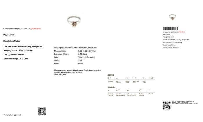 Zonder minimumprijs - Ring - 18 karaat Witgoud, Roségoud -, Bijoux, Sacs & Beauté, Bagues