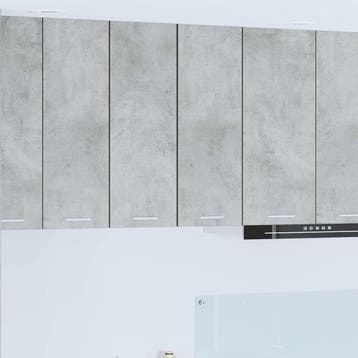 vidaXL Hangkast 2 pcs Beton Grijs en Wit Bewerkt hout, Verzenden, Nieuw