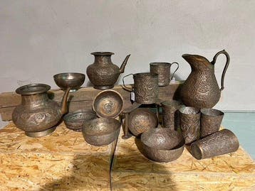 Kashmiri - Koper - India - 20e eeuw, Antiek en Kunst