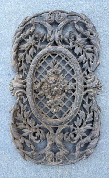 Grille décorative - 1850-1900 - Ajour coq v- H : 37,5 cm