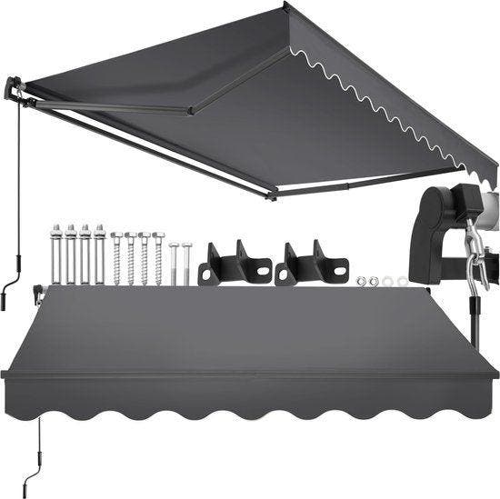2dekans | tectake® Zonnescherm met Knikarm - 250 x 200 cm -, Jardin & Terrasse, Protection solaire, Enlèvement ou Envoi