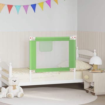 vidaXL Bedhekje peuter 90x25 cm stof groen, Verzenden, Nieuw