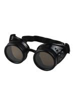 Goggles Steampunk Bril Zwart Montuur Zonnebril Glazen Zwart, Ophalen of Verzenden, Nieuw