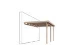 Veiling - Carport 500 x 300 x 270 cm, Wand
