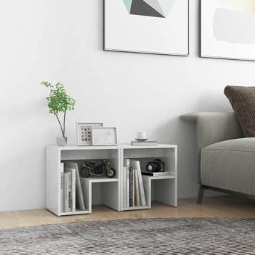 vidaXL Nachtkastjes 2 st 40x30x40 cm bewerkt hout hoogglans, Maison & Meubles, Verzenden