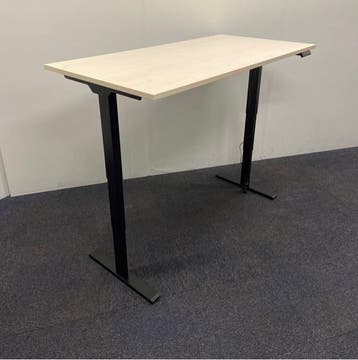 Refurbished elektrische zit-sta bureau, 160x80 cm, Ahorn, Huis en Inrichting, Bureaus, In hoogte verstelbaar, Nieuw