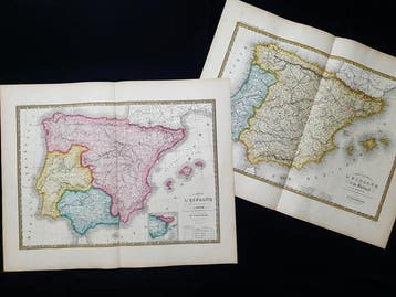 Europe - [LOT de 2] - Espagne / Portugal / Îles Baléares /, Livres, Atlas & Cartes géographiques