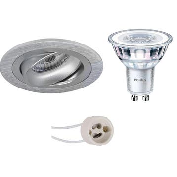 LED Spot Set - 5W LED Kantelbare Ronde Witte Inbouwspot met, Verzenden, Nieuw