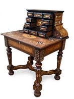 Ecole Lombarde - Secretaire - Palissander, Ebbenhout, Been,