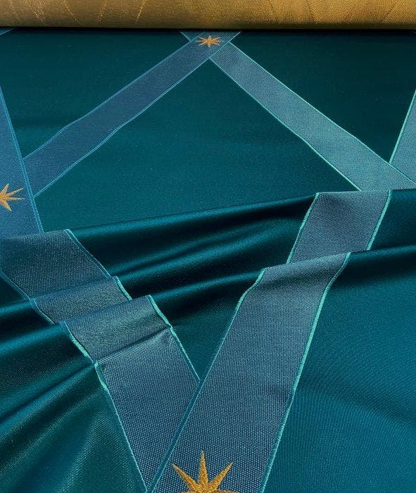 Elegant jacquardweefsel in zijde-mengsel met iriserende, Antiek en Kunst, Antiek | Tapijten, Tafelkleden en Textiel