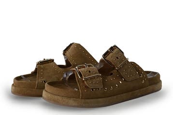 Nelson Slippers in maat 38 Beige, Kleding | Dames, Schoenen, Slippers, Verzenden, Beige, Zo goed als nieuw