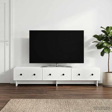 vidaXL TV Kast met lade Wit 147 x 34,5 x 30 cm Bewerkt hout, Verzenden