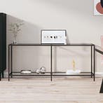 vidaXL Wandtafel 180x35x75,5 cm gehard glas transparant, Huis en Inrichting, Tafels | Bijzettafels, Verzenden, Nieuw