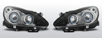 Koplampen | geschikt voor Opel Corsa D 2006-2011 | zwart, Auto-onderdelen, Verzenden, Nieuw, Opel