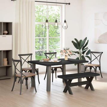 vidaXL Eetbank NOAIN 120 x 41 x 45 cm Massief grenenhout, Huis en Inrichting, Verzenden, Nieuw