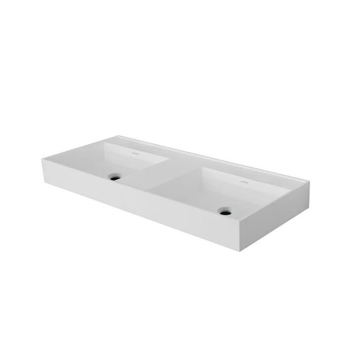 Wastafel BWS Wanda Met Overloop 2 Wasbakken 0 Kraangaten, Doe-het-zelf en Bouw, Sanitair, Overige typen, Nieuw, Ophalen of Verzenden