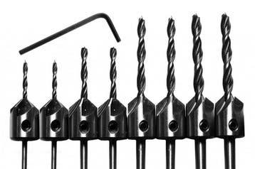 Set van 8 houtboren met verzinkstuk (3-6 mm), Bricolage & Construction, Verzenden