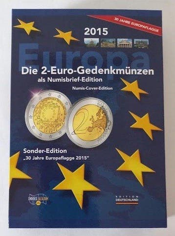 Europa. 2 Euro 2015 30 Years of the EU Flag (19 coins in
