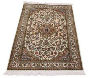 Nouveau tapis en soie cachemire - Très fin - Tapis - 130 cm
