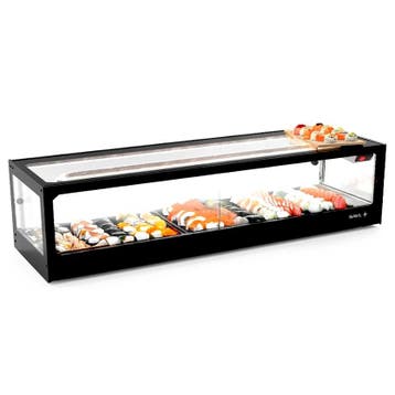 Sushivitrine | LOGIC | Zwart | 0°C/+4°C | Statisch | 1, Verzenden, Nieuw in verpakking