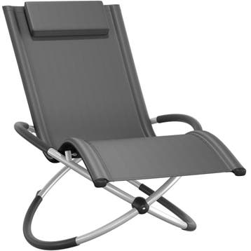tectake Ligbed Paulina ergonomisch, opvouwbaar, 150 kg - gri, Jardin & Terrasse, Ensembles de jardin, Verzenden