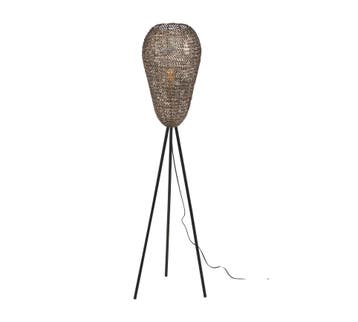 Trio ZIVA vloerlamp | E27 Fitting | oud brons | Ø 43 cm | IP, Verzenden, Nieuw
